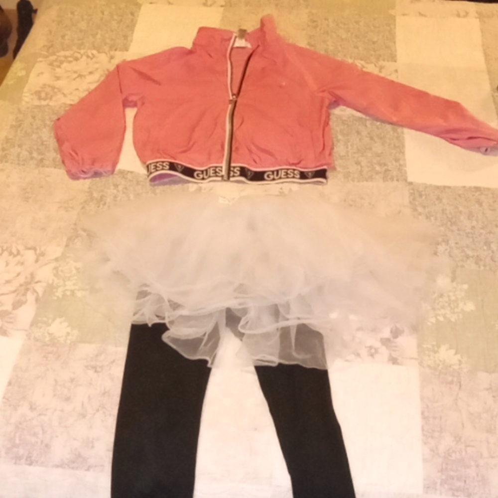 Girl jacket leggins an tutu small 7-8